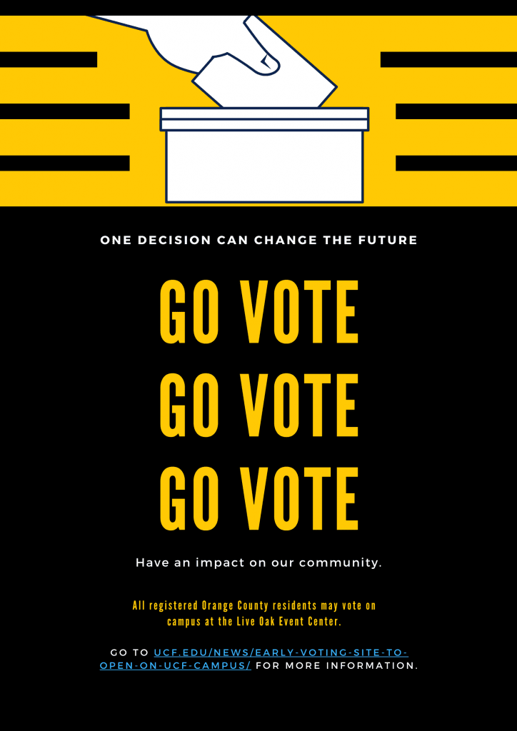 Early voting site to open on UCF campus. Go Vote!